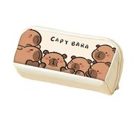 Cartone animato Capybara Astuccio - Portapenne rinforzato - Astuccio doppio portatile per studenti in viaggio scrivania zaino outdoor scuola lavoro aula, 6 Shay, vedi descrizione, Vedi