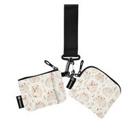 Cartone animato Carino Animale Cavia Portafoglio Moneta Delle Donne Titolare di Carta di Identità Compatto Dimensioni Protettiva con Tasca Cerniera per Le Donne 2 Pz de Mujer para tarjetas