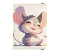 Cartone animato Carino Animale Cuore Famiglia Viaggio In Pelle Passaporto Titolare Sicuro Nascosto Titolare di Denaro