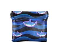 Cartone animato Carino Animale Pesce mare Onda Blu Contanti Moneta Borsa Unica Carta Chiave Organizzatore per Gli Uomini Donne Viaggio monederos pequenos de mujer, cartone animato, carino, animale,