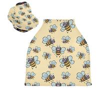 Cartone Animato Carino Ape Auto per Bambini Passeggino Tettoia Copri Seggiolino Copertura Infermieristica per L'Allattamento Al Seno All-In-1 Morbido Traspirante Elastica Tettuccio