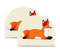 Cartone animato carino arancione volpe acrilico portatovaglioli per tovaglioli di carta per tavolo, cucina indipendente dispenser di tovaglioli vintage decorazione per la casa