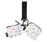 Cartone animato carino arcobaleno da donna portamonete portamonete piccolo organizer portatile con cerniera portamonete per signore ragazze confezione da 2, Carino arcobaleno dei cartoni, 1 size, Art