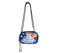 Cartone animato Carino Astronauta Scoiattolo Viola Sling Borsa Crossbody Donne Moda con Cinghia Regolabile Borse Laterali Camminare il cane bolso impermeabile para mujer