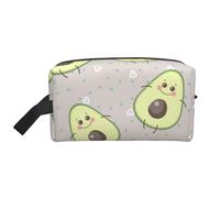 Cartone animato carino avocado, organizer per cosmetici di grande capacità, borsa da viaggio per il trucco da donna