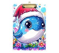Cartone animato Carino Balena Blu A4 Appunti Rack Appunti Bulk Foro Standard per Insegnante Portfolio Appunti Dimensioni 9 x 12