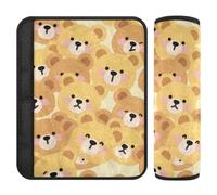 Cartone animato carino birra marrone 2 pz auto cinghie copre proteggere il collo e le spalle per la maggior parte delle auto Protector para cinturón de carro