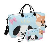 Cartone animato Carino Blu Animale Partito Decorativo Grande Borsa Da Viaggio Sport Allenamento Borsa con Toiletry Bag per Sport Multifunzionale Bolsa de Mano para ropa de