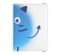Cartone animato Carino Blu Mostro Portafoglio da viaggio in Pelle Donna Porta passaporto per Viaggio Portafoglio Combo Porta Carta Passaporto Caso per gli uomini Ultra Sottile, Cartone animato carino