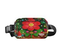 Cartone animato carino Buon Natale Babbo Natale alla moda Marsupio Fanny Pack per donne d'affari Piccolo con cinghia regolabile per viaggi vacanze corsa accessori para correr mujer, cartone animato