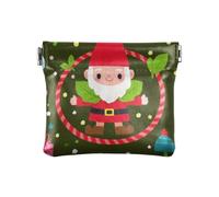 Cartone animato carino Buon Natale Babbo Natale in pelle PU piccolo portafoglio utile mini borse per donne signore, cartone animato carino Merry Christmas Babbo Natale, 1 dimensione, stampa artistica,