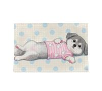 Cartone animato carino cane grigio pois pezzi puzzle puzzle per intrattenimento invecchiato e giochi di intelligenza hard più grandi regali per la tua famiglia puzzle per adulti 500 pezzi