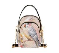 Cartone animato carino Cockatiel FIORE farfalla borsa alla moda per le donne borsa a tracolla con multi tasche borse per le donne per le madri
