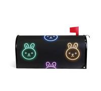 Cartone animato Carino Colorato Neon Fluorescente Coniglio Decorativo Casella Postale copre per l'inverno divertimento memoriale giorno mailbox copertura formato standard Caja de correos