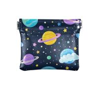 Cartone animato Carino Colorato Pianeta Moda Donna Piccolo Portafoglio In Pelle Portamonete Portamonete Unico Custodie per Carte Organizzatori di Soldi per Le Donne monedero Chico