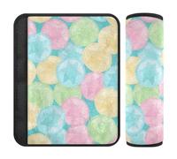 Cartone animato carino colore chiaro Candy 2 Pack cintura di sicurezza copertura protegge il collo e le spalle per la maggior parte delle auto Protector para cinturón de carro