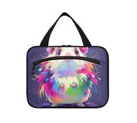 Cartone animato carino criceto arte pittura appeso borse per viaggiare con gancio, designer borse essenziali per gli uomini per mamma crociere estuche para brochas maquillaje L