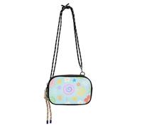 Cartone animato carino e colorato fiori circolari mini borse a tracolla per le donne pratiche con tracolla regolabile Mini borsa a tracolla Walk the dog carteras para mujer elegantes