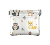 Cartone animato Carino e Colorato Volpi Moda Donna In Pelle Coin Purse Fancy Mini Coin Purse Pouch per le Donne monedero para