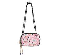 Cartone animato carino fenicottero rosa piccola borsa a tracolla per uomo bellezza con tracolla regolabile borse avere un pasto bolsos de hombro para mujer