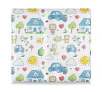 Cartone animato carino figura stick figure PU pelle auto registrazione e assicurazione titolare portafoglio accessori caso per qualsiasi auto, camion, moto, rimorchio o barca