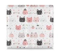 Cartone animato carino gatto faccia in pelle bianca titolare della carta di registrazione e assicurazione auto accessori camion per documenti essenziali, patente di guida, carte, cartone animato,