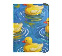 Cartone animato Carino Giallo Anatra Cuoio decorativo Passaporto Titolare Della Carta Della Copertura Combo Vaccino Della Copertura Del Titolare Della Carta, Cartone animato carino anatra gialla, 1