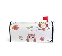 Cartone animato carino gufo bianco decorativo cassetta postale copre magnetico per l'inverno unico primavera mailbox copre magnetico dimensioni standard copertura para buzon