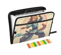 Cartone animato Carino Kung Fu Dog Cool Large File Cartelle 13 Tasche A4 Lettera Formato con Chiusura a Cerniera per Casa Ufficio Cartella con Chiusura carpeta de