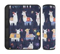Cartone animato carino lama blu navy 2 Pack cintura di sicurezza copertura più comfort guida per SUV funda para cinturón de carro