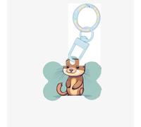 Cartone animato carino lontre stampa Dog Tag a forma di osso a doppia faccia modello Dog ID tag a forma di osso Tag per animali domestici Tag collare per cani