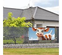 Cartone animato carino mucca striscioni e segni da appendere alla parete bandiera con corda appesa 61 x 119 cm banner per feste poster sfondo per feste interni ed esterni Capodanno laurea matrimonio
