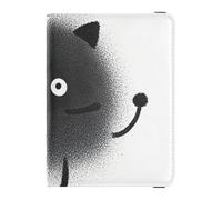 Cartone animato Carino Nero Mostro In Pelle Passaporto Book Holder per Viaggio Documenti Organizzatore Protector Viaggio Passaporto Portafoglio per gli uomini Impermeabile, Cartone animato carino
