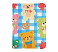 Cartone animato Carino Orsi Colorati Porta passaporto in pelle per gli uomini di viaggio per il viaggio Vaccino Card Holder Cover Combo Document Organizer Holder Accessori per le donne Ultra Sottile