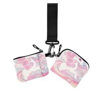 Cartone animato Carino Pesca unicorni Portamonete Delle Donne Portamonete Carino Moda Portamonete Cambiamento Titolare con Cinturino Da Polso per Donna 2 Pz, Cartone animato carino Pesca unicorni, 1
