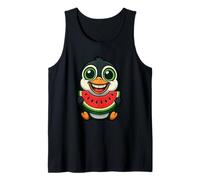 Cartone animato carino pinguino anguria Canotta