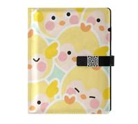 Cartone animato Carino Pollo Giallo Foderato In Pelle Quaderni College Impermeabile Copertura Spirale Notebook College per Viaggiare 6.7x9.2