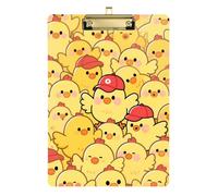 Cartone animato Carino Pollo Giallo Studente Appunti Trasparente per Calcio Camion Driver Size 9 x 12.5 Tabla para escribir