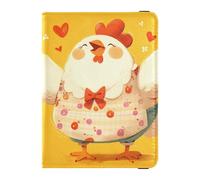 Cartone animato Carino Pollo Giallo Viaggio Portafoglio In Pelle Porta Passaporto Grande Capacità Portafoglio Passaporto per Le Donne Accessori Viaggio