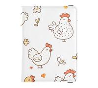 Cartone animato Carino Pollo In Pelle Bianca Porta Passaporto Porta Passaporto Documenti Organizer Holder Accessori, cartone animato, carino, pollo, bianco, 1 size