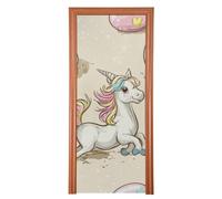 Cartone animato Carino Unicorni Bianchi Uova di Pasqua decorazioni per porta 35x79 In banner per porta per la decorazione del partito e forniture per la casa M