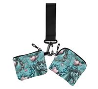 Cartone animato Carino Verde Oro unicorni Donne Doppio Portafogli Busniess Custodie per Carte di Grande Capacità Protettore di Carta di Identità con Portachiavi per Ragazze 2 Pz de credito para hombre