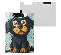 Cartone animato Chic Rottweiler Appunti Pieghevole Orizzontale e Verticale Doppia Clip Board con Copertura Appunti Padfolio Office Binder Forniture
