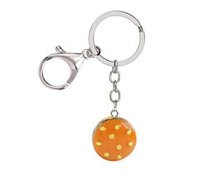 Cartone animato Cibo Portachiavi Portafogli da donna Borsa Borsa Borsa Latte, Biscotti, Popcorn, Caffè, Hamburger, Patatine fritte Pendente Appeso Ornamento Resina Portachiavi Fascino Accessori carini