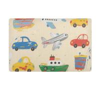 Cartone animato colorato auto navi e aerei ingresso interno esterno 81,3 x 50,8 cm retro in gomma antiscivolo per tutte le stagioni per porta anteriore posteriore e ingresso
