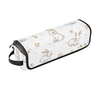 Cartone animato coniglio 2 in 1 strumenti per capelli organizzatore e tappetino resistente al calore portatile custodia da viaggio per strumenti caldi ferro arricciacapelli ferro piatto volumizzatore