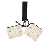 Cartone animato da donna beige portamonete porta carte di credito minimalista porta soldi con tasca con cerniera per viaggi di lavoro 2 confezioni, contatore cartone animato beige, 1 taglia, casual