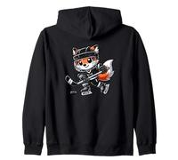 Cartone animato del giocatore di hockey su ghiaccio di Chibi Felpa con Cappuccio