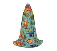 Cartone animato Dinosauro Immagini Stampa Halloween Costume Vestiti Halloween Medievale Costume Mantello Per Le Donne Degli Uomini Rinascimento Con Cappuccio Mantello