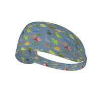 Cartone animato dinosauro immagini stampa una confezione comoda fascia elastica per esercizi atletici 10,9 x 34 cm morbida e traspirante